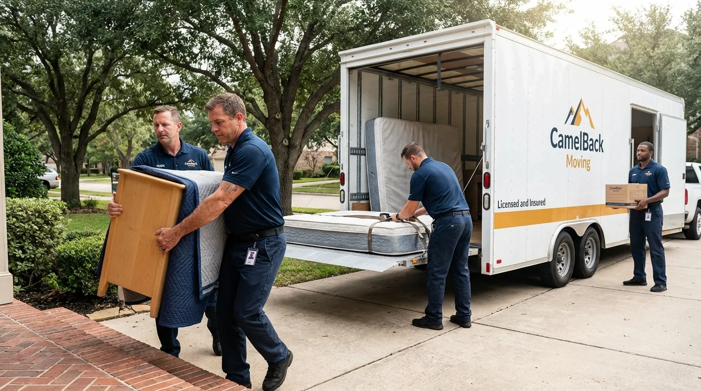 Crew loading residential truck for cross-state move from Nicholasville, KY